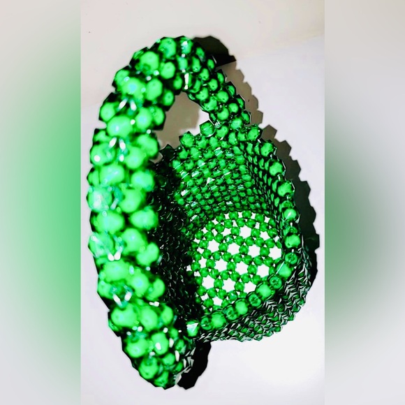 Mini Beaded Bucket Handbag NEW Completetely Handmade - Picture 3 of 15